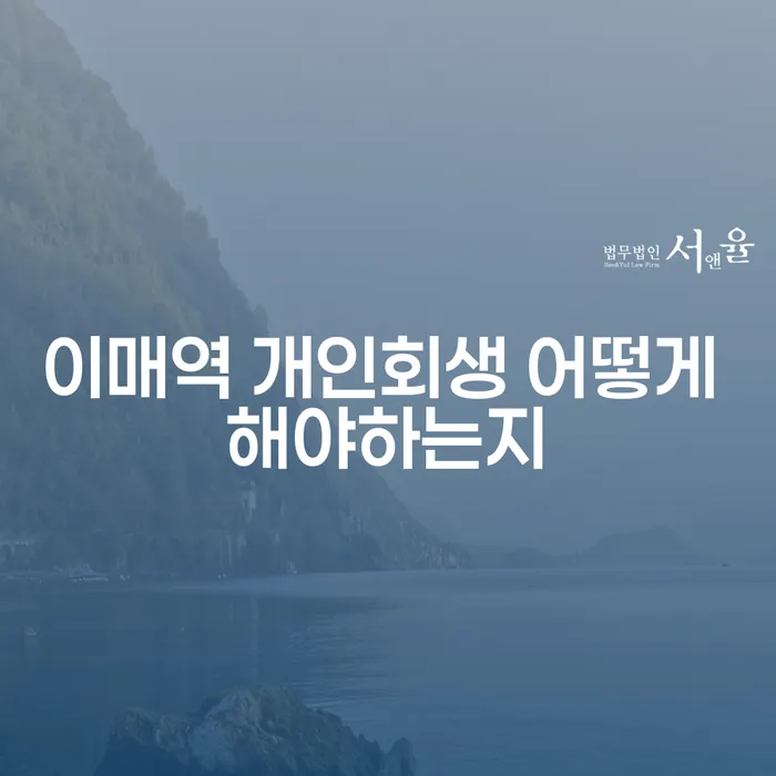 이매역 개인회생 어떻게 해야하는지