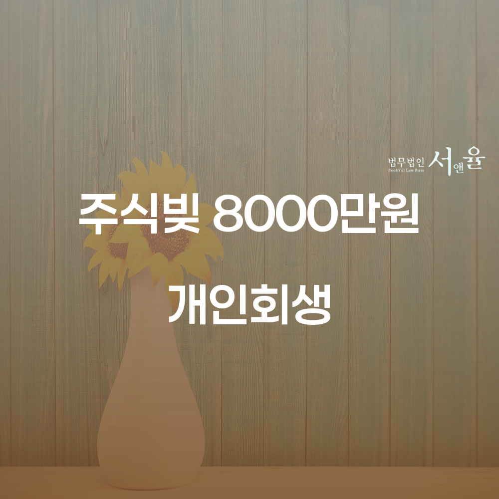 주식빚 8000만원 개인회생 절차와 사례 분석